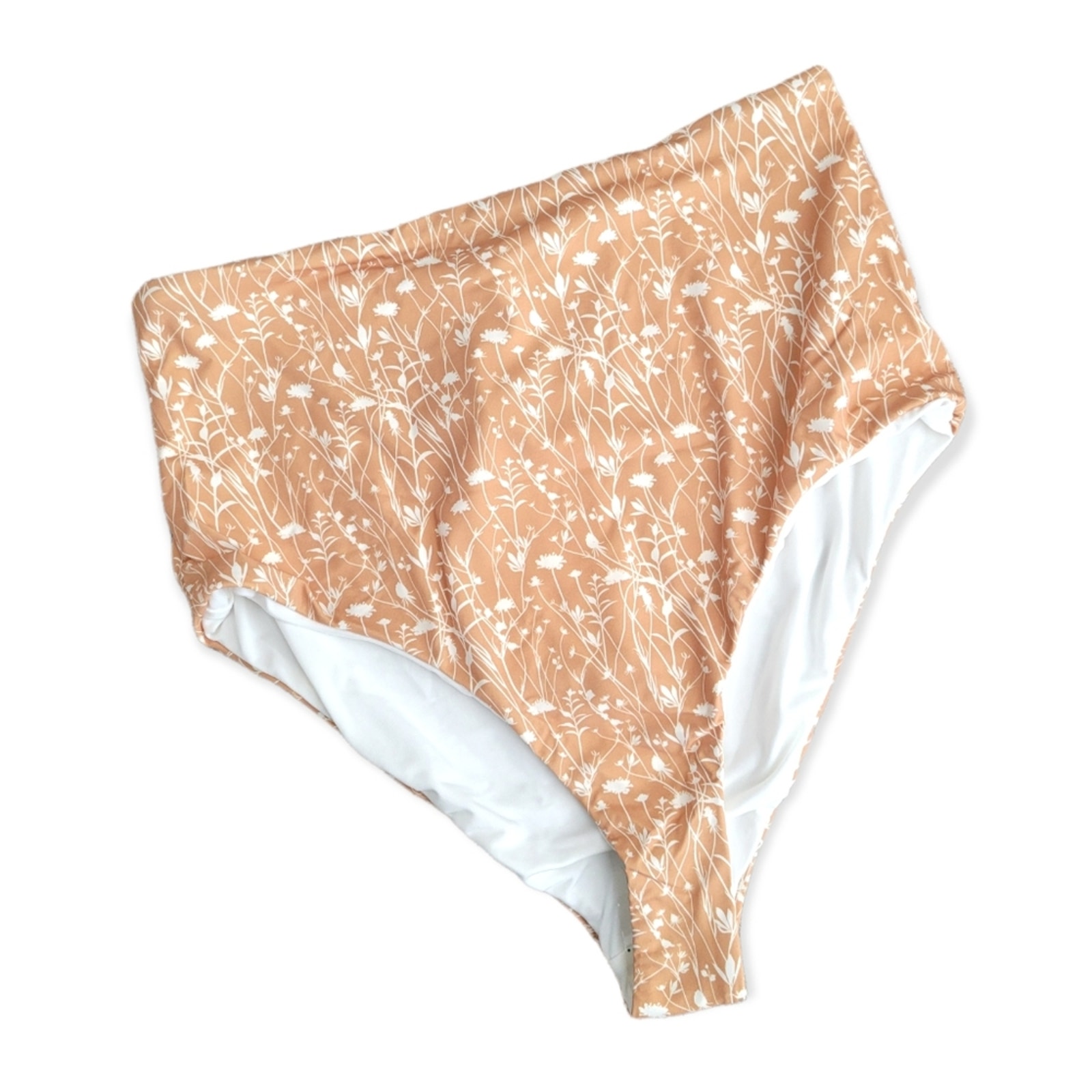 Dippin' Daisy's High Rise Yellow Mustard Floral Swim Bottom Size S